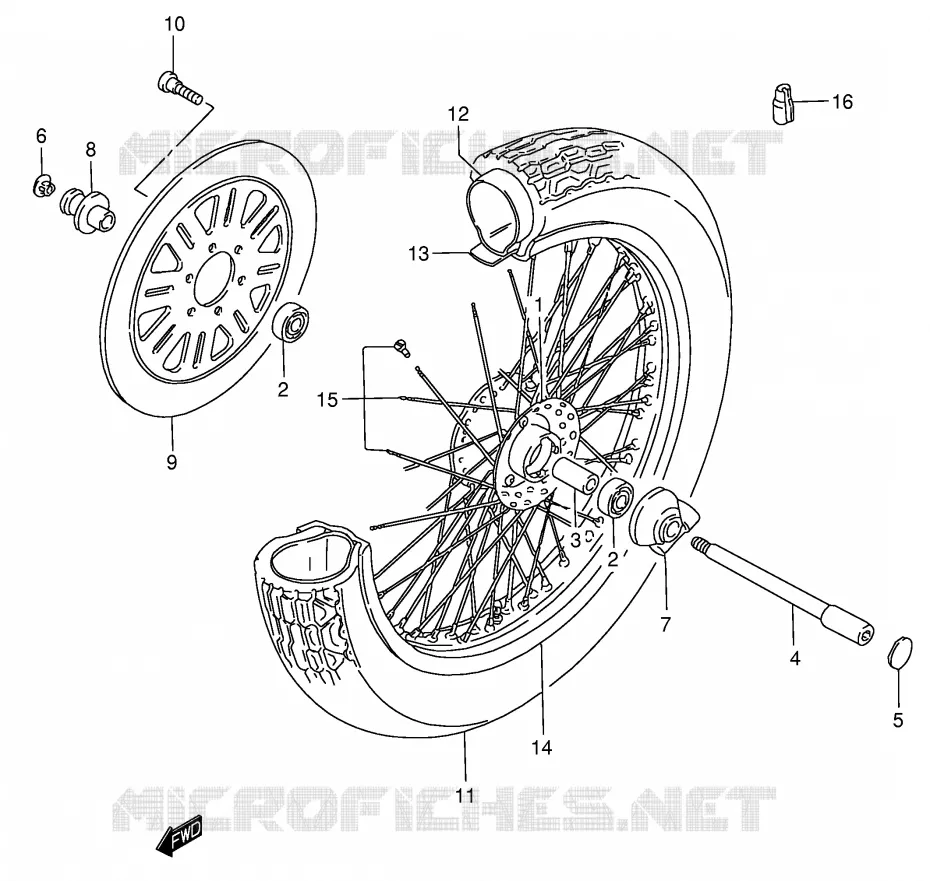 ROUE AVANT Suzuki MOTO 800 INTRUDER 2003  VS800GLK3(E3/E28)