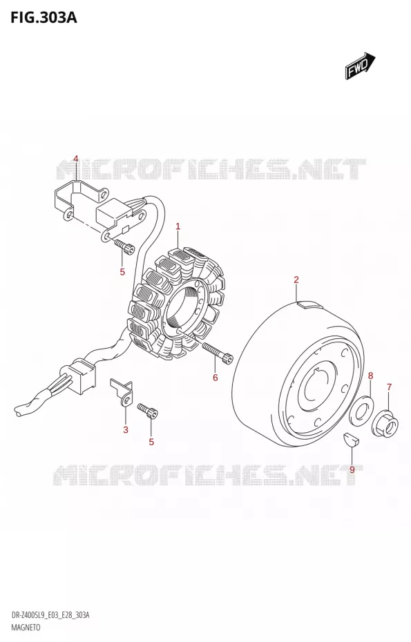 ALLUMAGE ROTOR - STATOR Suzuki MOTO 400 DR-Z 2019  DR-Z400S L9 (E28)