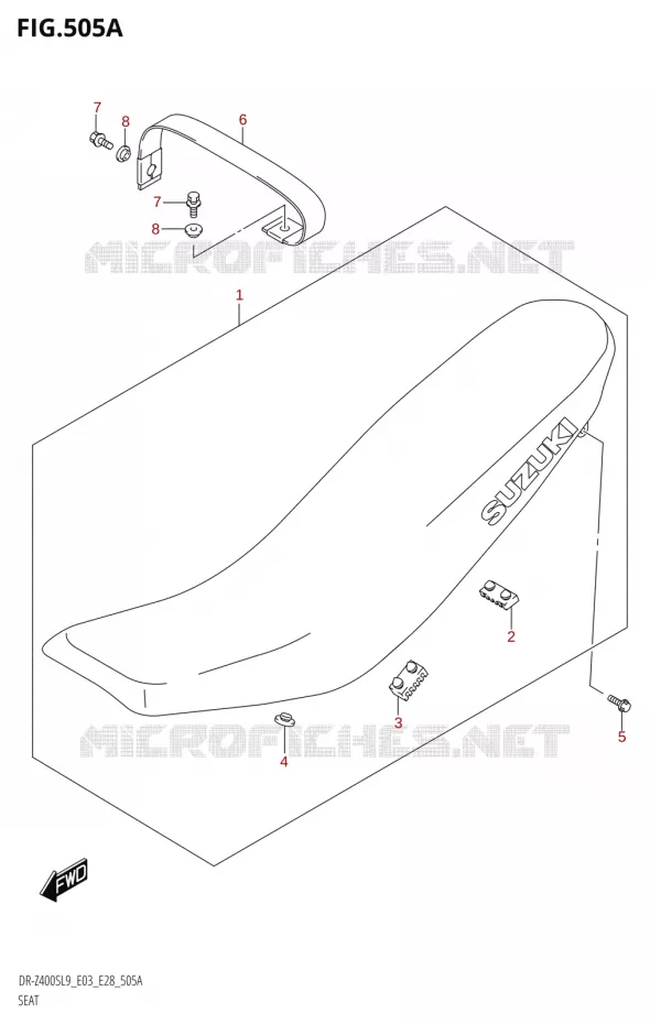 SELLE Suzuki MOTO 400 DR-Z 2019  DR-Z400S L9 (E28)