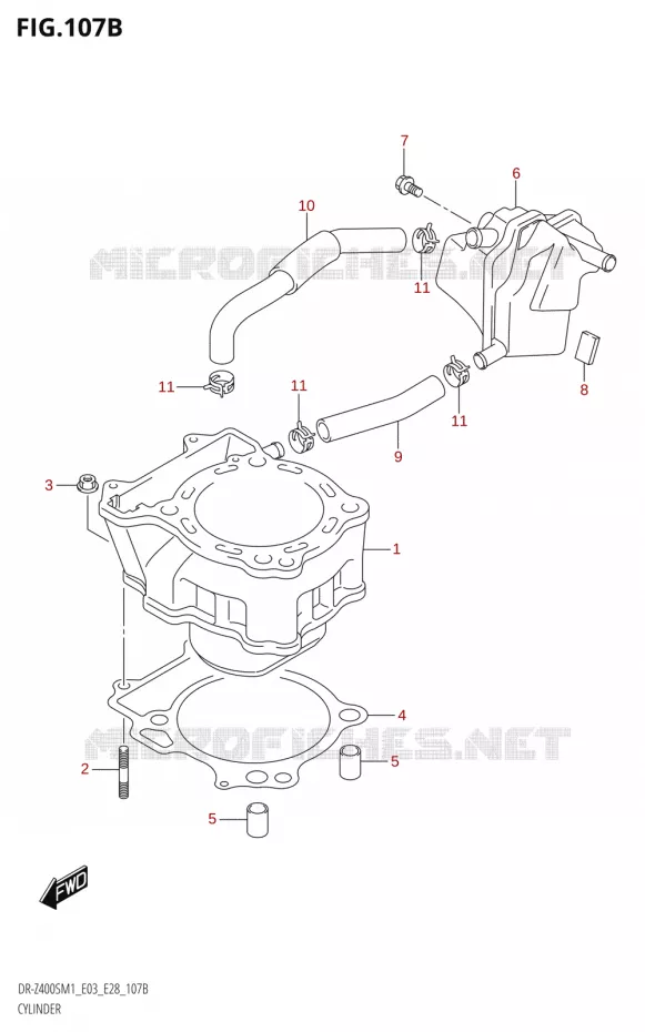 CYLINDRE Suzuki MOTO 400 DR-Z 2021  DR-Z400S 2021 M1 (E28)