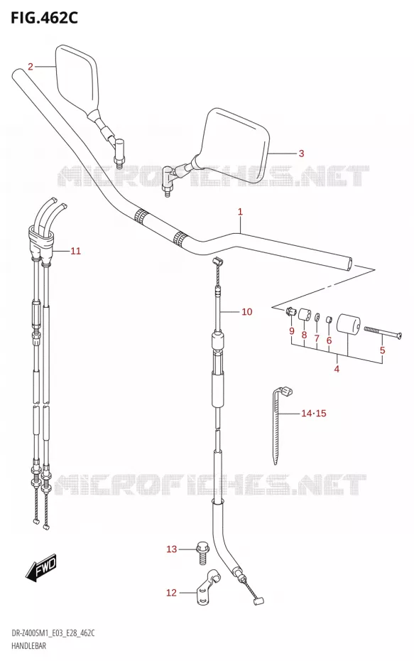 GUIDON (DR-Z400SM) Suzuki MOTO 400 DR-Z 2021  DR-Z400S 2021 M1 (E28)