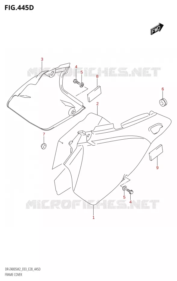 CARENAGES (DR-Z400S:E33) Suzuki MOTO 400 DR-Z 2022  DR-Z400S 2022 M2 (E28)