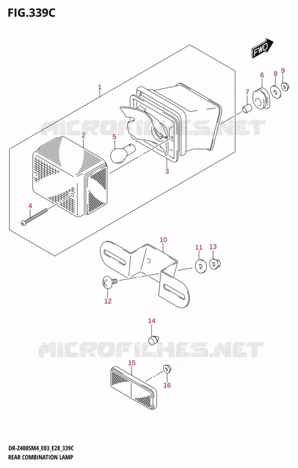 FEU ARRIERE (DR-Z400SM) Suzuki MOTO 400 DR-Z 2024  DR-Z400S 2024 M4