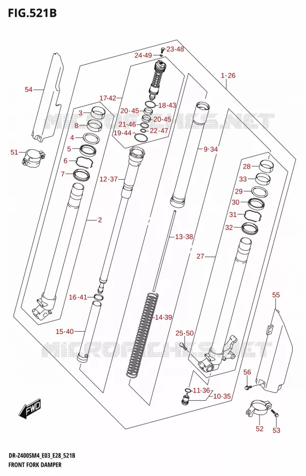FOURCHE (DR-Z400SM) Suzuki MOTO 400 DR-Z 2024  DR-Z400S 2024 M4
