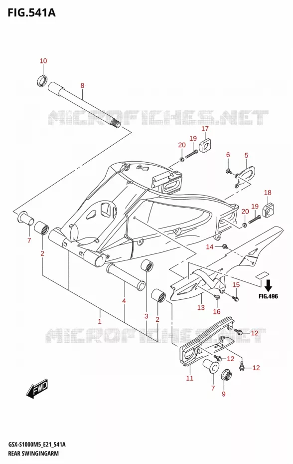 BRAS OSCILLANT Suzuki MOTO 1000 GSX-S 2025  GSX-S1000RQM5 E21 2025 M5 (E21)