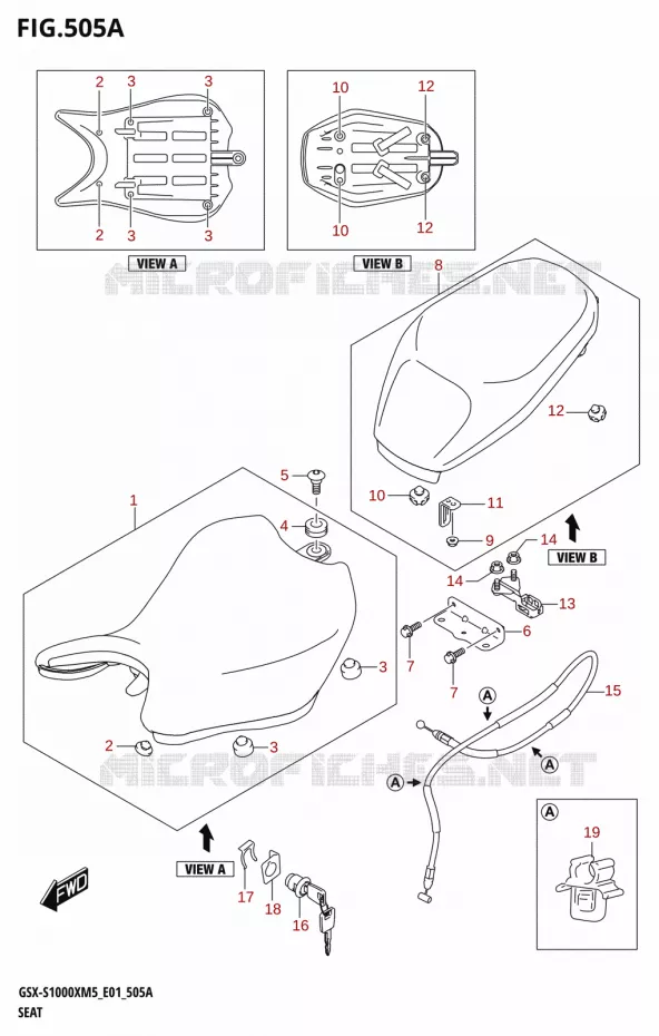 SELLE Suzuki MOTO 1000 GSX-S 2025  GSX-S1000XRREM5 E01 2025 M5 (E01)
