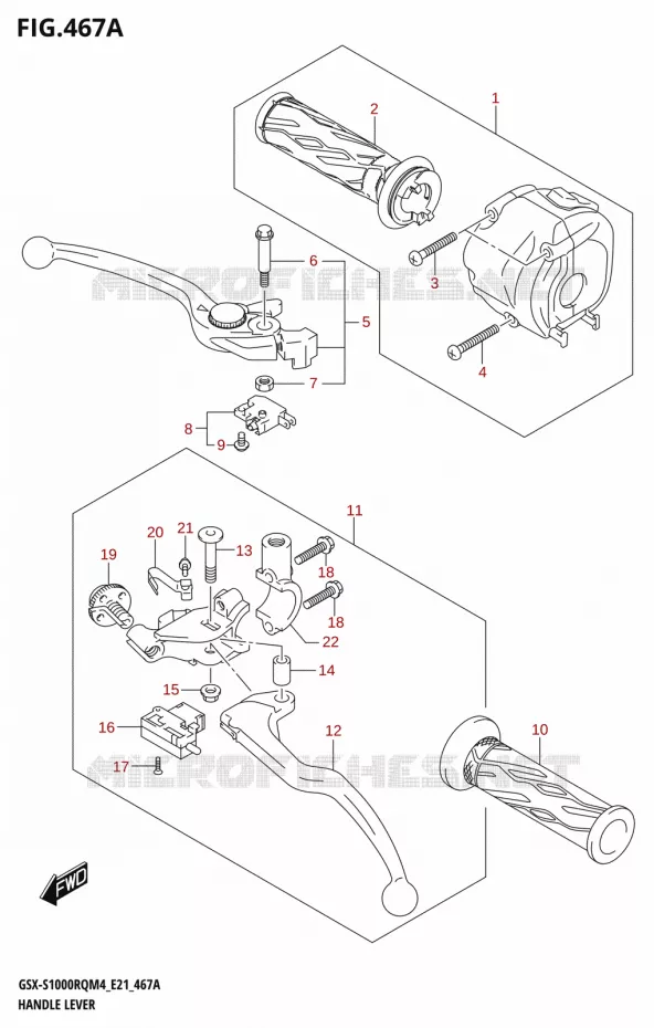 LEVIERS - POIGNEES Suzuki MOTO 1000 GSX-S 2024  GSX-S1000RQ M4 (E21)