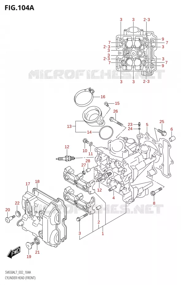CULASSE (FRONT) Suzuki MOTO 650 SV 2017  SV650A L7 (E19)