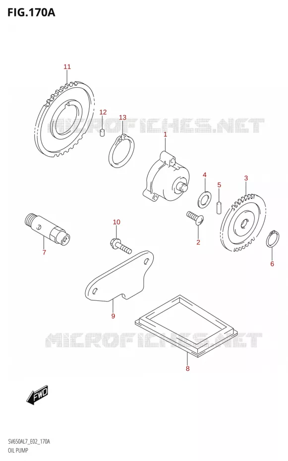 POMPE A HUILE Suzuki MOTO 650 SV 2017  SV650A L7 (E19)