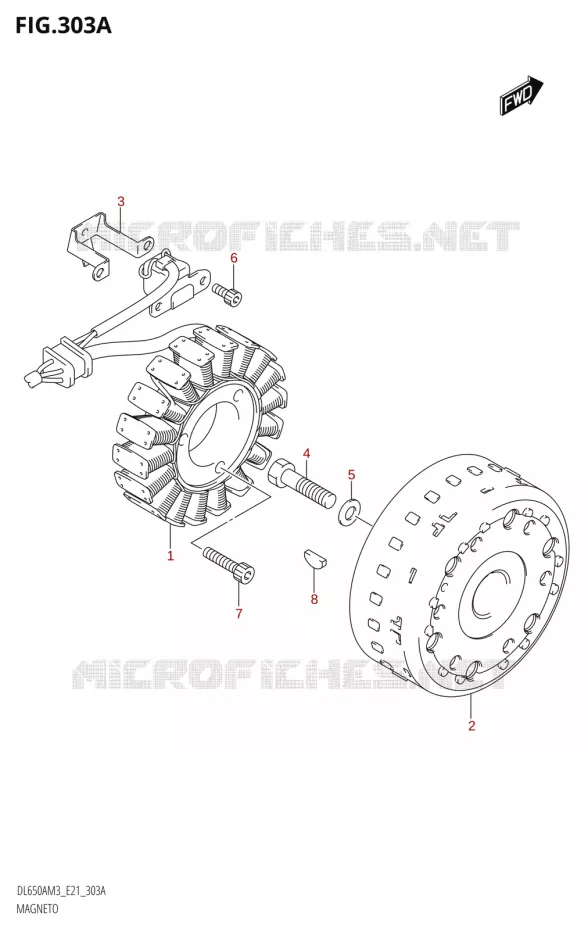 ALLUMAGE ROTOR - STATOR Suzuki MOTO 650 V-STROM 2023  DL650AM3