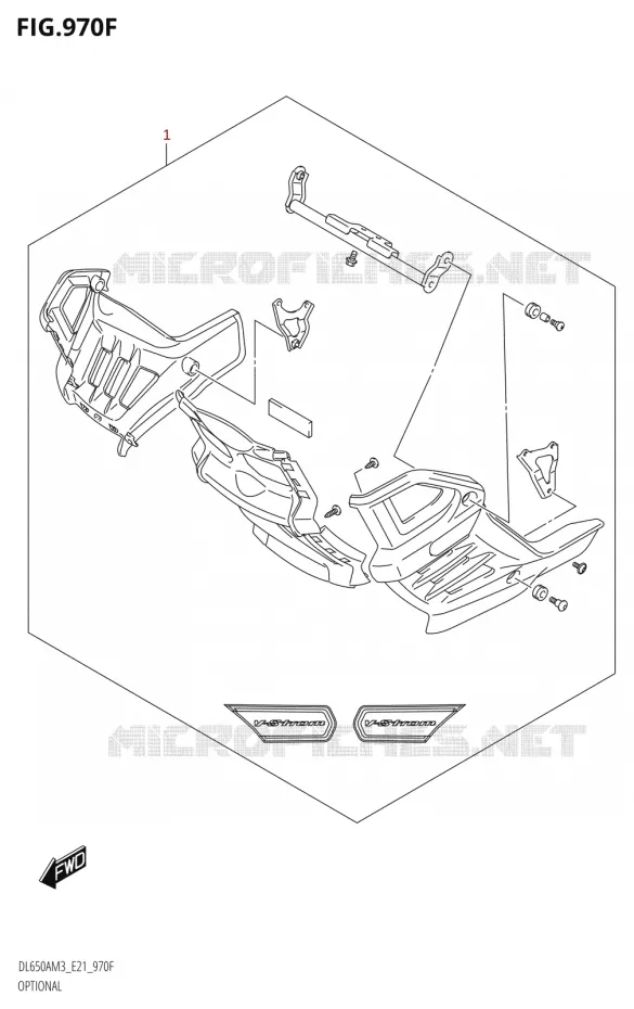 OPTIONS (DL650AU:M3:E21) Suzuki MOTO 650 V-STROM 2023  DL650AM3
