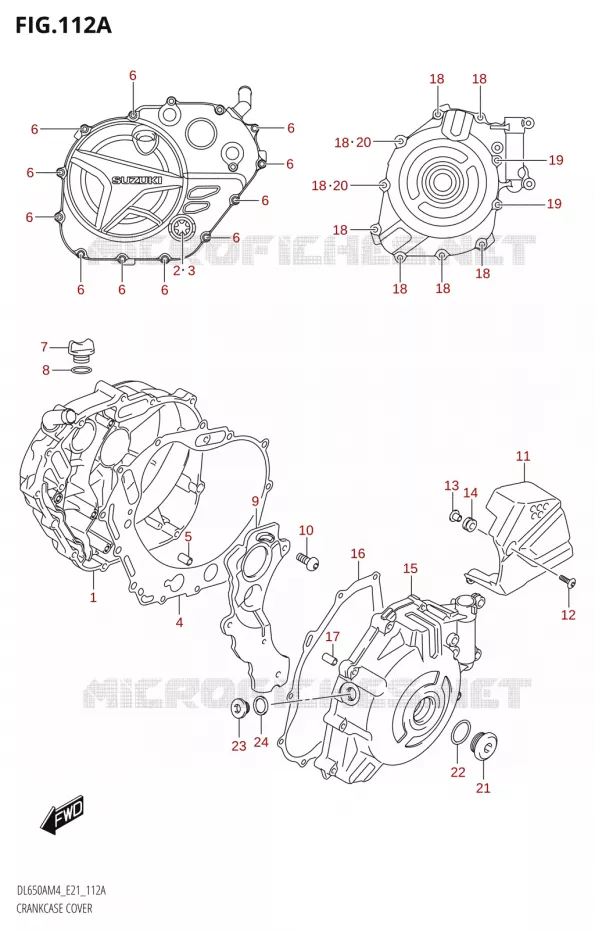 COUVERCLES DE CARTERS Suzuki MOTO 650 V-STROM 2024  DL650AM4