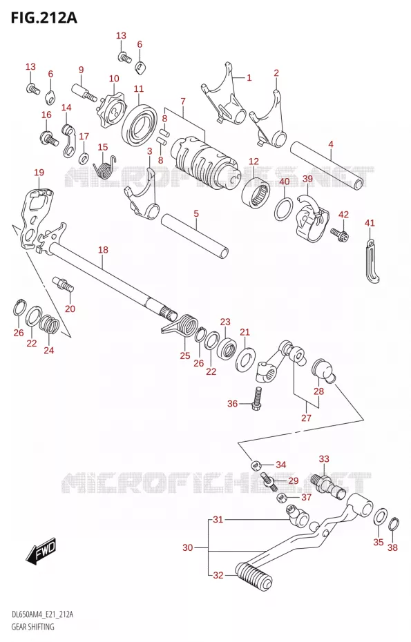 ENSEMBLE DE SELECTION DE VITESSES Suzuki MOTO 650 V-STROM 2024  DL650AM4