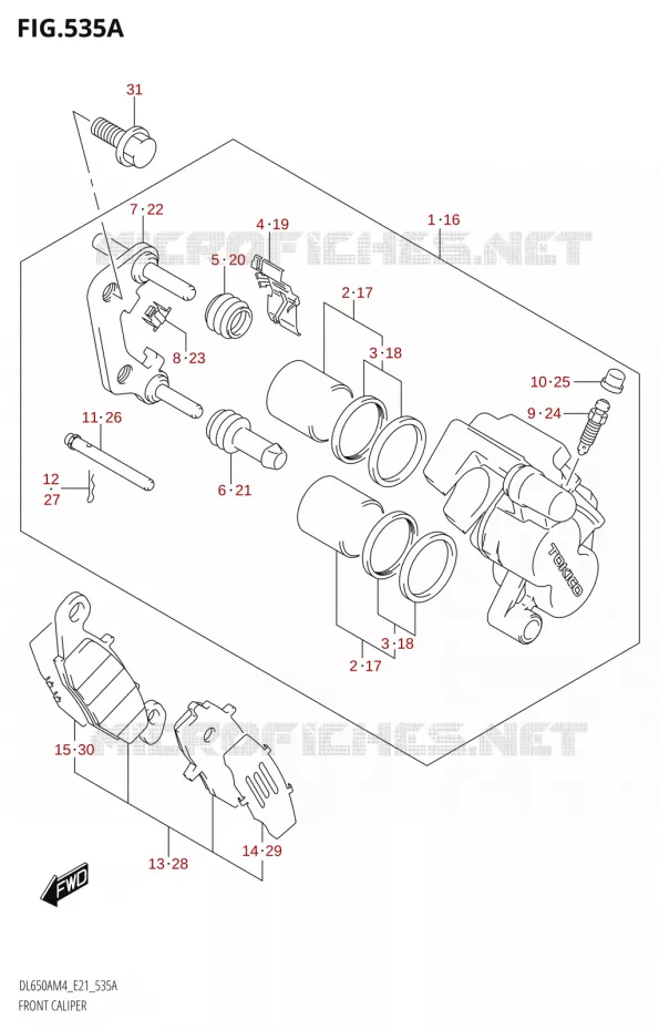 ETRIER DE FREIN AVANT Suzuki MOTO 650 V-STROM 2024  DL650AM4