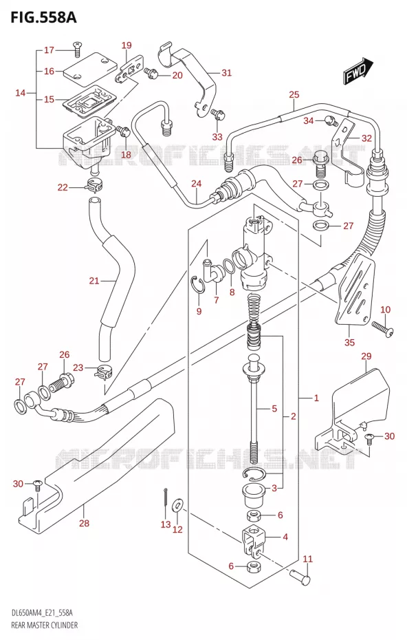 MAITRE CYLINDRE DE FREIN ARRIERE Suzuki MOTO 650 V-STROM 2024  DL650AM4