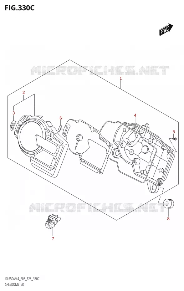 COMPTEUR (DL650A:M4:E33) Suzuki MOTO 650 V-STROM 2024  DL650AM4