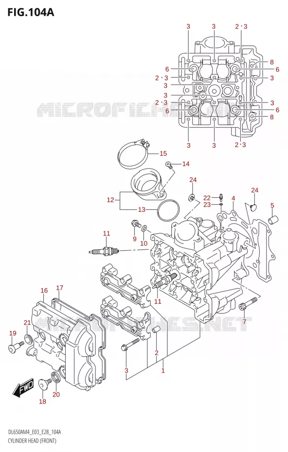 CULASSE (FRONT) Suzuki MOTO 650 V-STROM 2024  DL650AM4