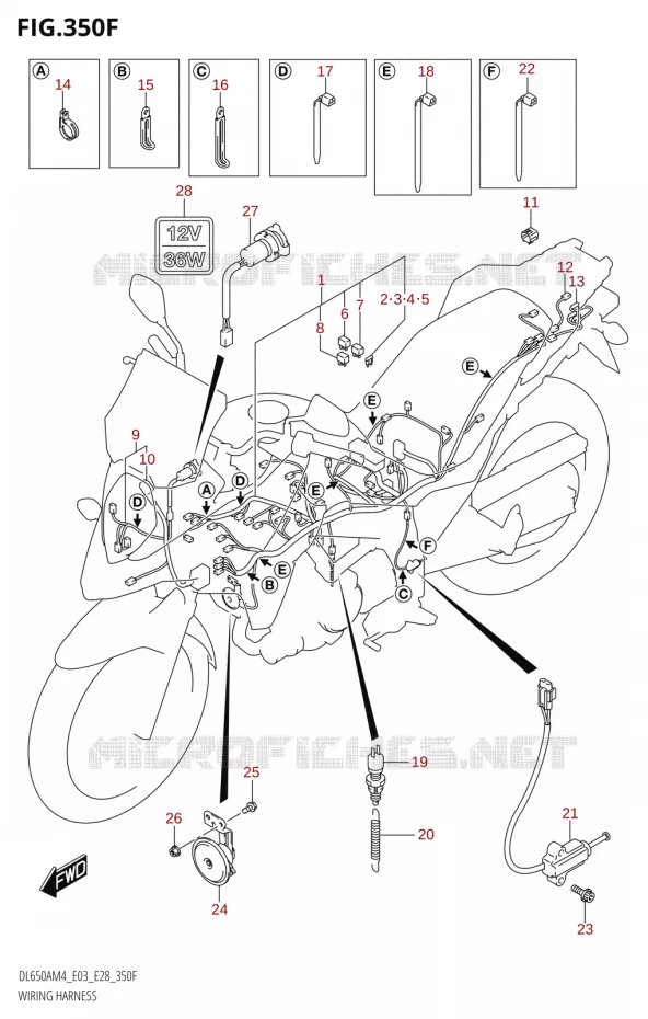 FAISCEAU ELECTRIQUE (DL650XA:M4:E33) Suzuki MOTO 650 V-STROM 2024  DL650AM4