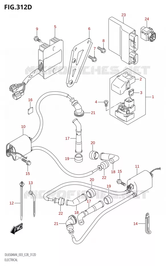 PARTIE ELECTRIQUE (DL650XA:M4:E03) Suzuki MOTO 650 V-STROM 2024  DL650AM4