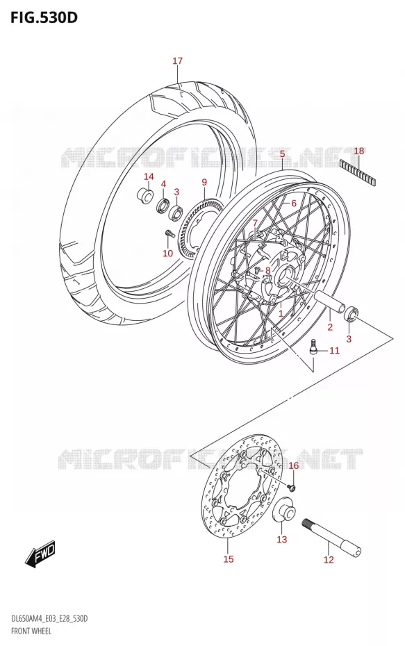 ROUE AVANT (DL650XA:M4:E03) Suzuki MOTO 650 V-STROM 2024  DL650AM4