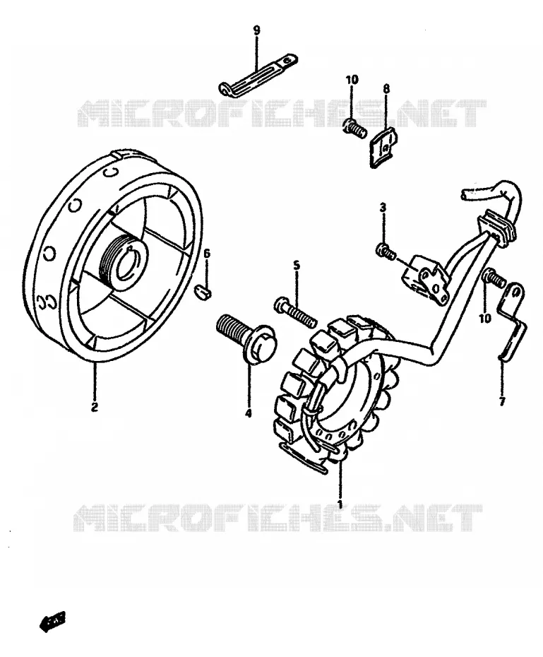 ALLUMAGE ROTOR - STATOR (MODELE F) Suzuki MOTO 600 DR 1985  DR600SF(E2)