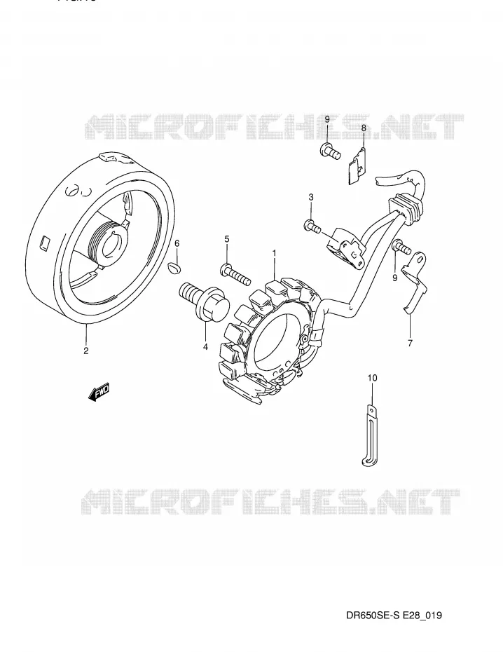 ALLUMAGE ROTOR - STATOR (MODELE N/P) Suzuki MOTO 650 DR 1994  DR650SER(E28)