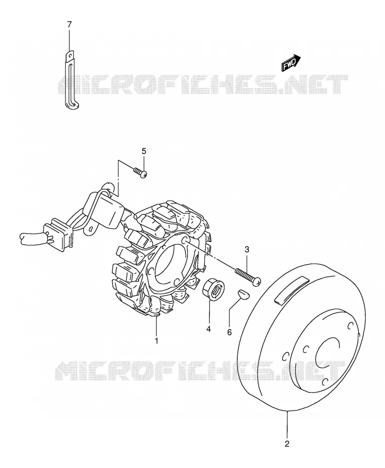 ALLUMAGE ROTOR - STATOR Suzuki MOTO 125 DR 2002  DR125SEK2(E2)
