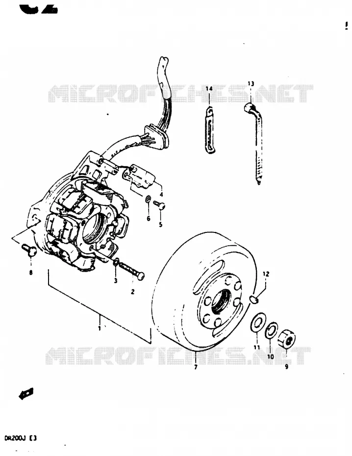 ALLUMAGE ROTOR - STATOR Suzuki MOTO 200 DR 1988  DR200J(G/H/J)