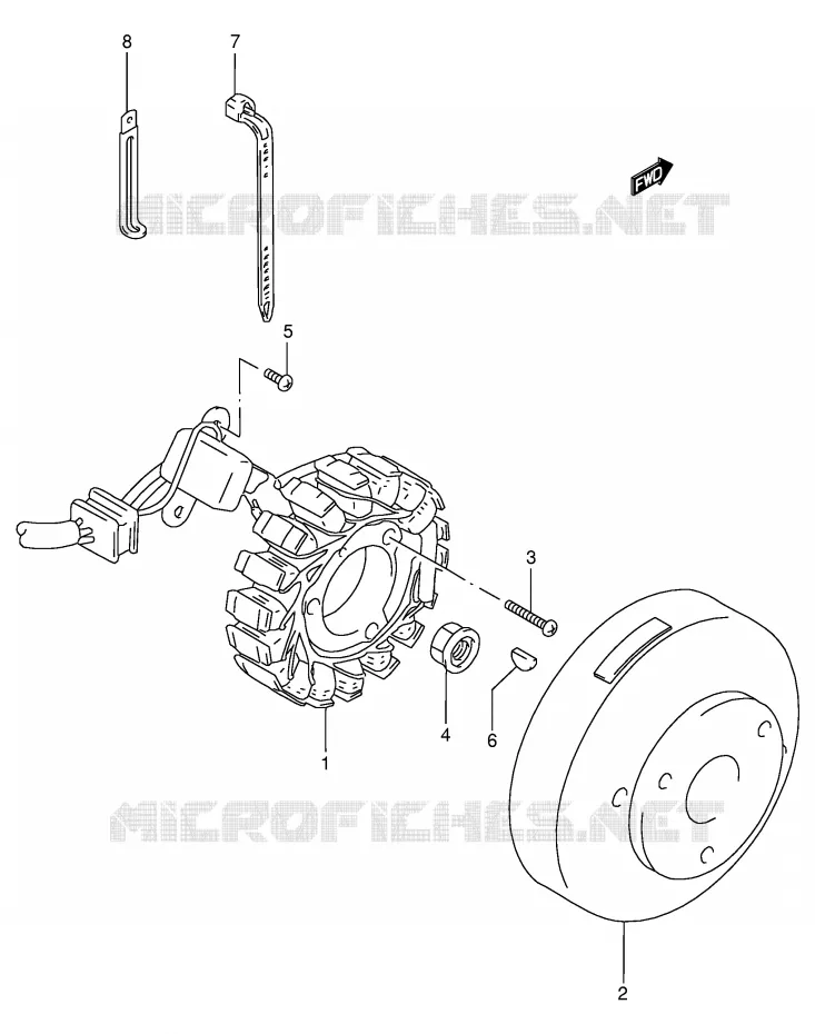 ALLUMAGE ROTOR - STATOR Suzuki MOTO 200 DR 2003  DR200SEK3(E24)