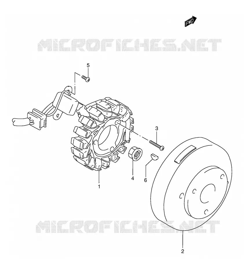 ALLUMAGE ROTOR - STATOR Suzuki MOTO 200 DR 2004  DR200SEK4(E3/E28)
