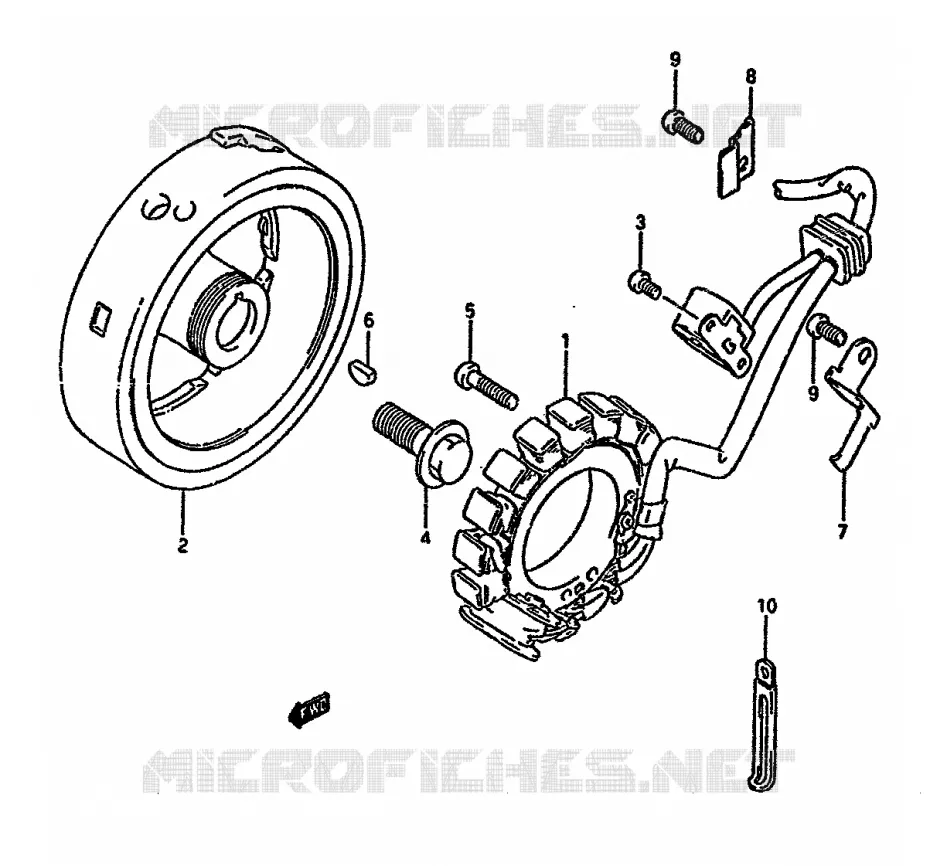 ALLUMAGE ROTOR - STATOR Suzuki MOTO 650 DR 1994  DR650RUR(N/P/R)
