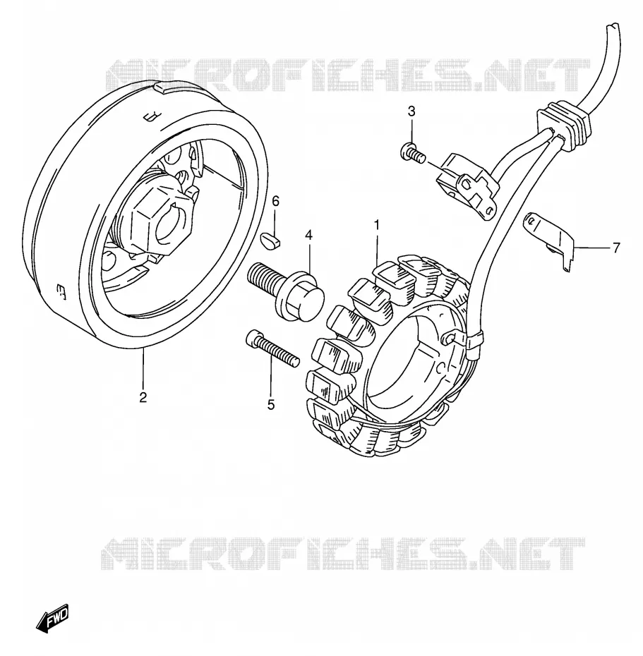 ALLUMAGE ROTOR - STATOR Suzuki MOTO 650 DR 1996  DR650SET(E4)