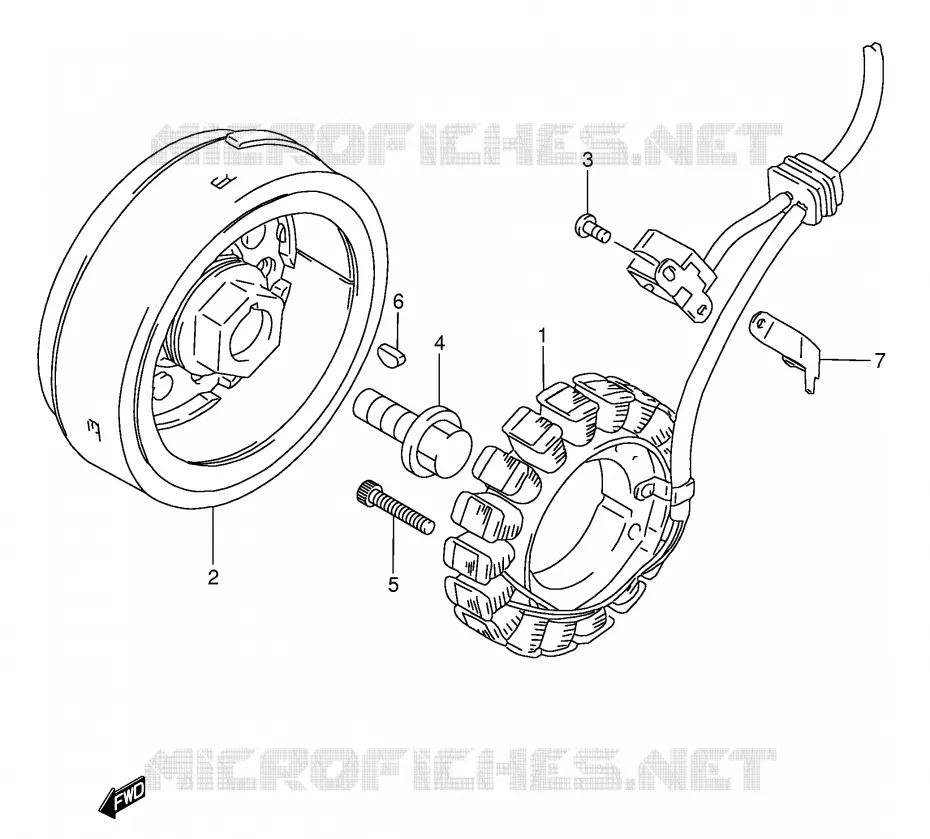 ALLUMAGE ROTOR - STATOR Suzuki MOTO 650 DR 2004  DR650SEK4(E3/E28)