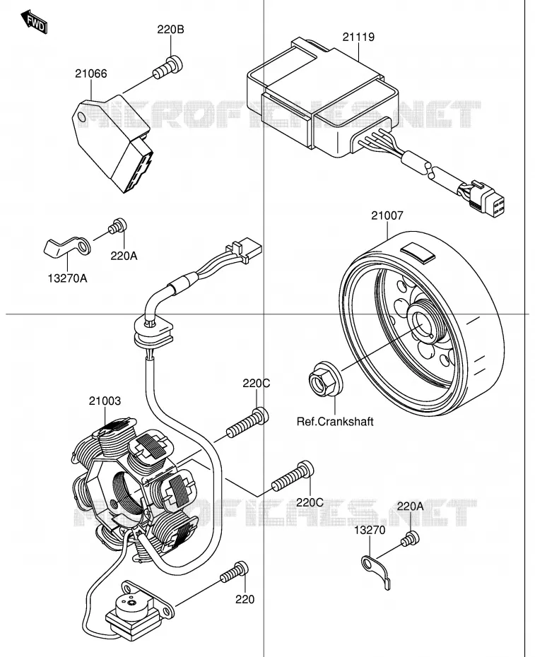 ALTERNATEUR Suzuki MOTO 110 DR-Z 2003  DR-Z110K3(E28)