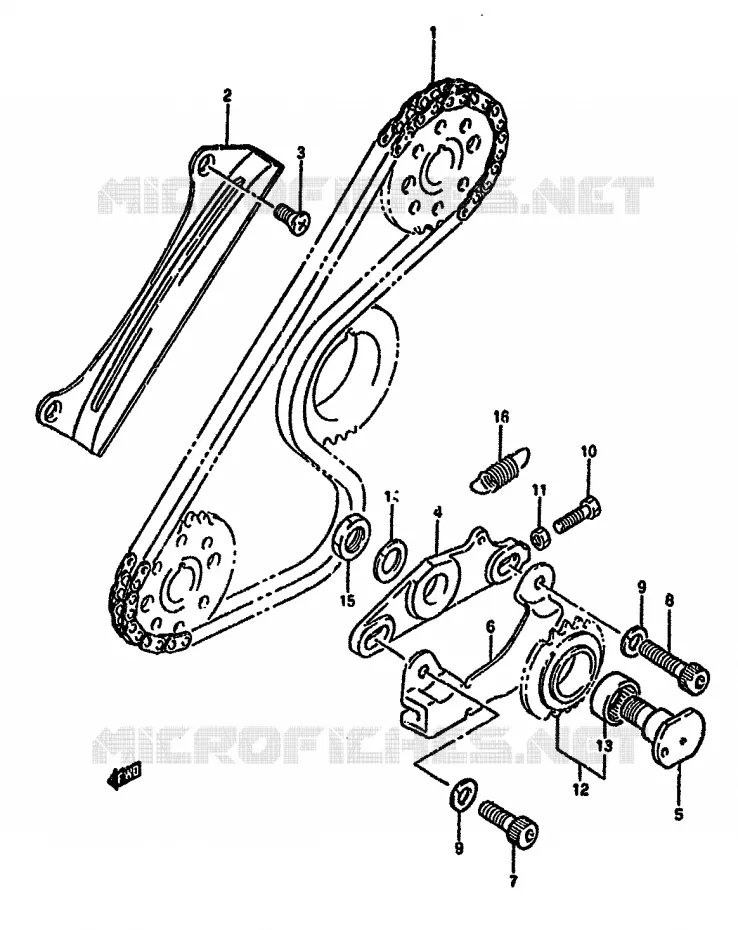 BALANCIER DE CHAINE Suzuki MOTO 650 DR 1992  DR650RUN(N/P/R)