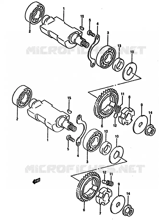 BALANCIER (MODELE P/R) Suzuki MOTO 650 DR 1994  DR650RR(N/P/R)