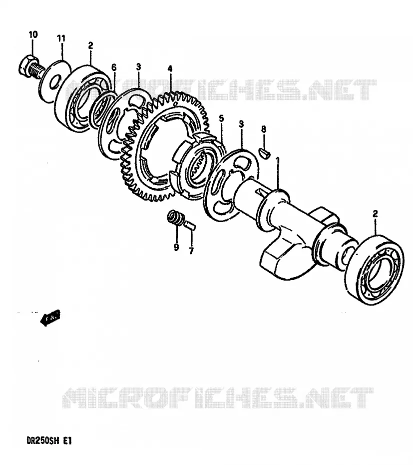 BALANCIER Suzuki MOTO 250 DR 1984  DR250SE(E/F/G/H)