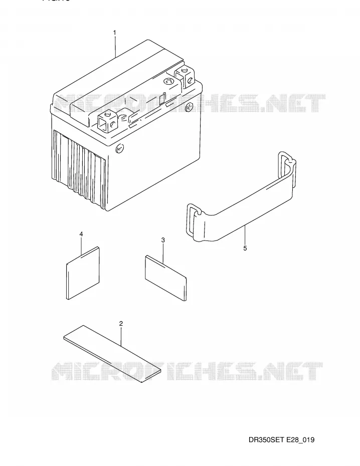 BATTERIE (MODELE L/M/N/P) Suzuki MOTO 350 DR 1995  DR350SES(E28)