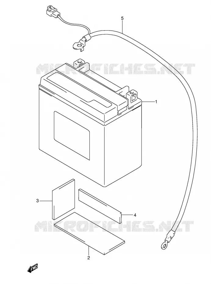 BATTERIE (MODELE T) Suzuki MOTO 800 DR 1993  DR800SUP