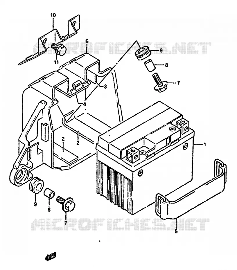 BATTERIE Suzuki MOTO 350 DR 1992  DR350SN(L/M/N/P/R)