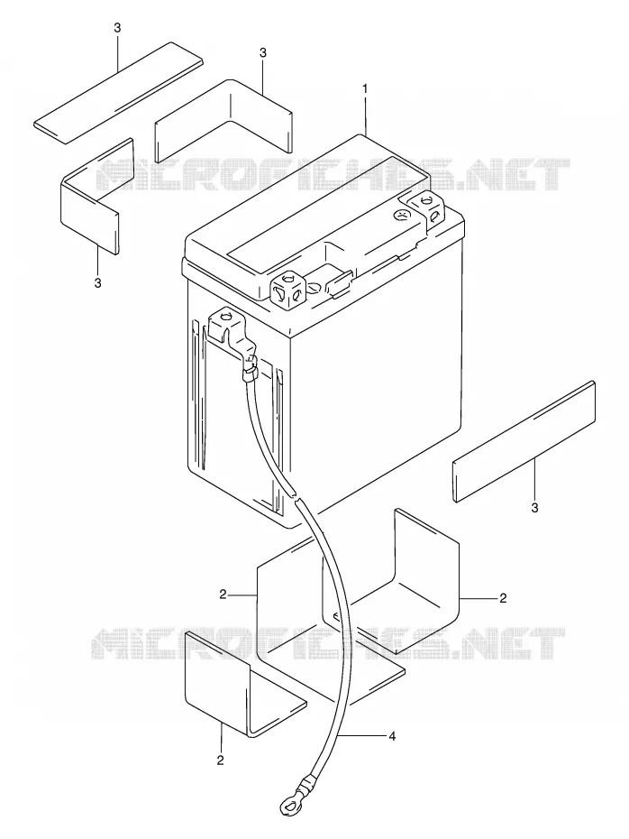 BATTERIE Suzuki MOTO 350 DR 1994  DR350SER(E2)