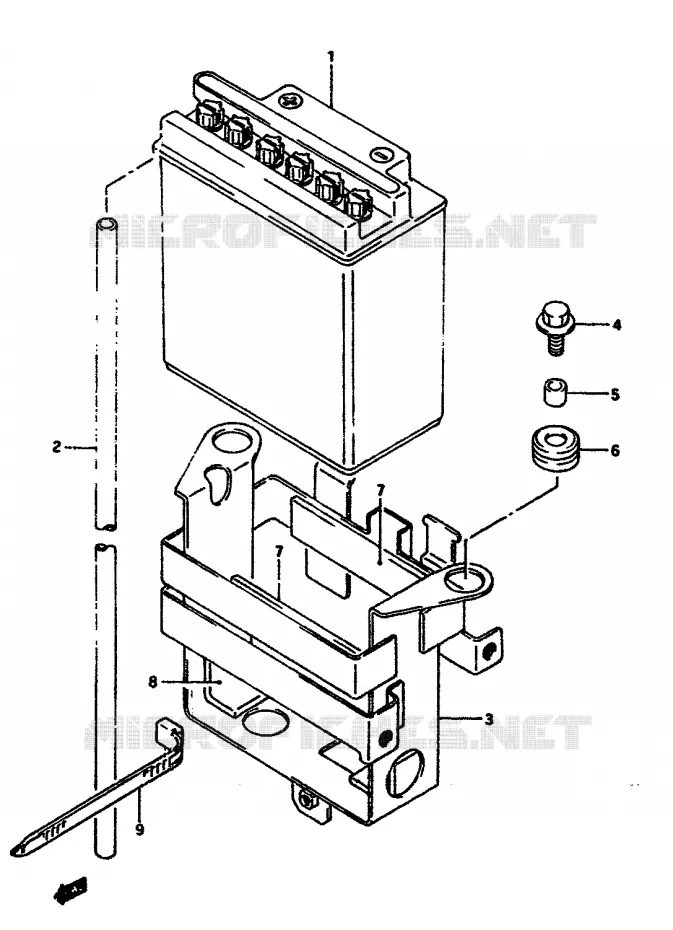 BATTERIE Suzuki MOTO 650 DR 1991  DR650RSUM(L/M)
