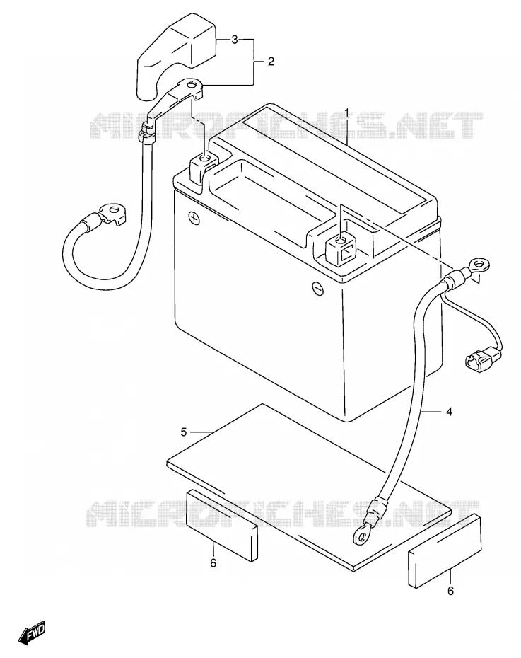 BATTERIE Suzuki MOTO 650 DR 1997  DR650SEUV(E4)