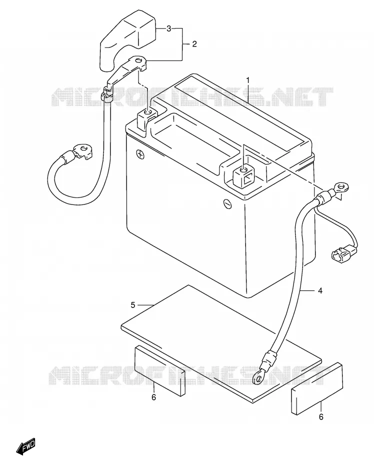 BATTERIE Suzuki MOTO 650 DR 2001  DR650SEK1(E4)