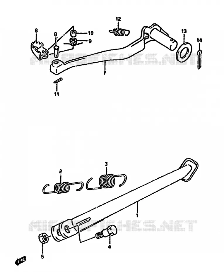 BEQUILLE Suzuki MOTO 650 DR 1993  DR650RUP(N/P/R)