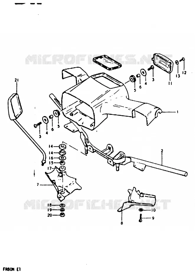 BOL DE PHARE (FR80N) Suzuki SCOOTER 80 FR 1981  FR80M(M/B/N)