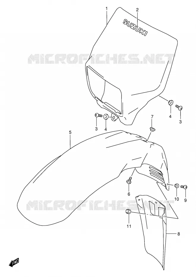BOL DE PHARE (MODELE K1) Suzuki MOTO 650 DR 2002  DR650SEK2(E4)