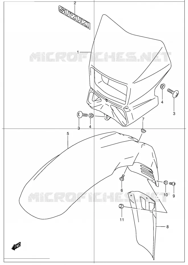 BOL DE PHARE (MODELE K2) Suzuki MOTO 650 DR 2003  DR650SEK3(E4)