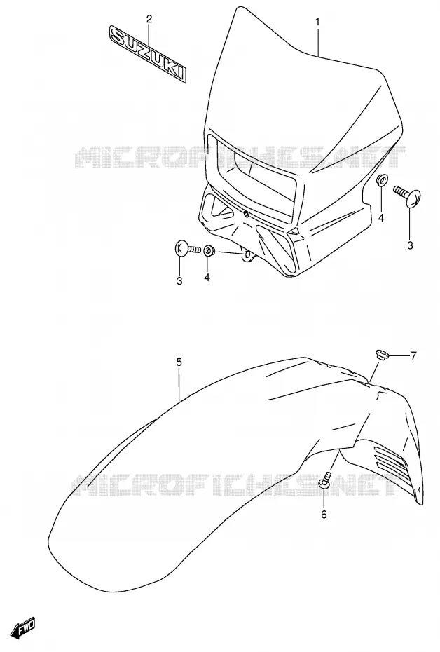 BOL DE PHARE (MODELE K4 E24) Suzuki MOTO 650 DR 2003  DR650SEK3(E4)