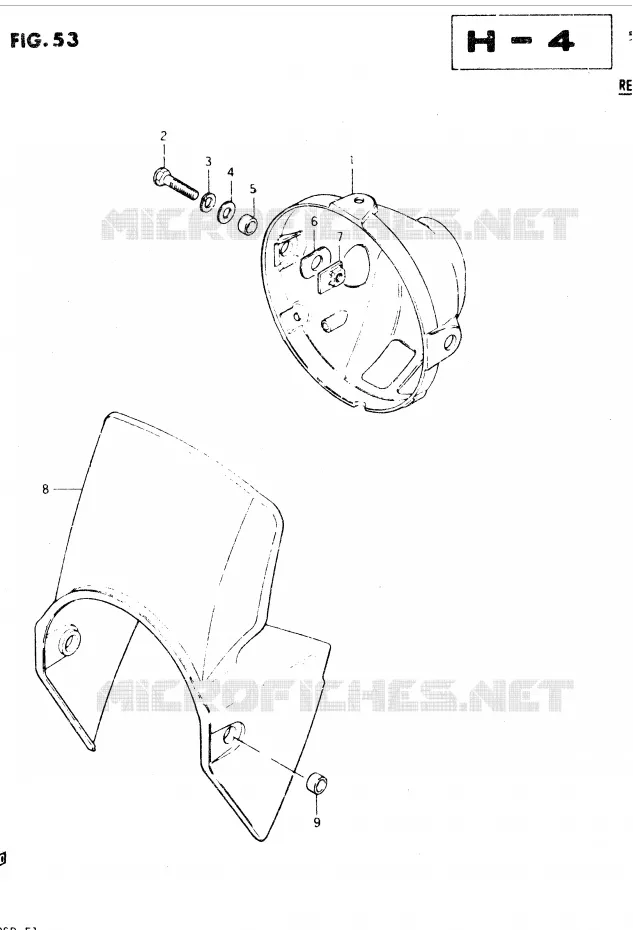 BOL DE PHARE Suzuki MOTO 250 DR 1983  DR250SD(E1)